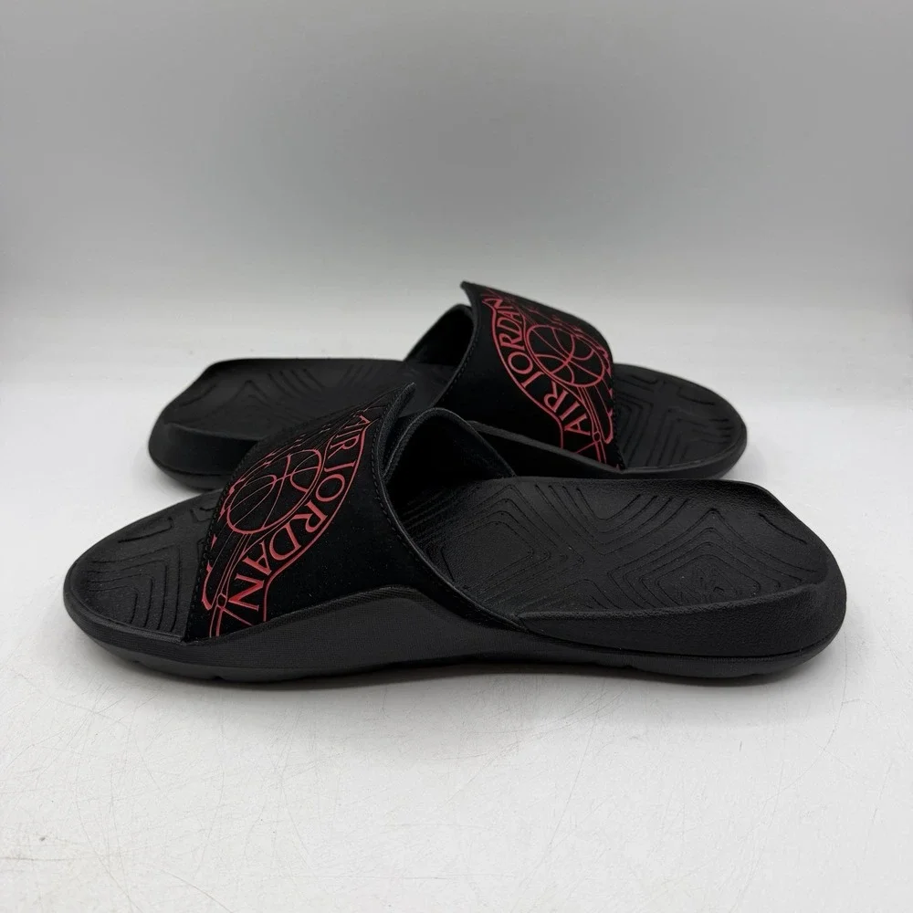 Nike Air Jordan Hydro 7 Slides Mens Sz 8 Black University Red Sandals AA2517-062